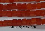 CCU305 15.5 inches 4*4mm cube red agate beads wholesale