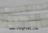 CCU45 15.5 inches 6*6mm cube white stone beads wholesale