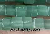 CCU452 15.5 inches 4*4mm cube green aventurine beads wholesale