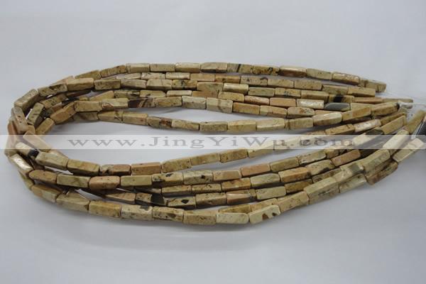 CCU501 15.5 inches 4*13mm cuboid desert jasper beads wholesale