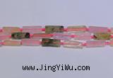 CCU608 15.5 inches 8*20mm - 10*30mm cuboid mixed quartz beads