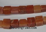 CCU68 15.5 inches 8*8mm cube red aventurine beads wholesale