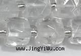 CCU750 15 inches 8*8mm faceted cube white crystal beads