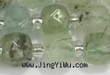 CCU757 15 inches 8*8mm faceted cube green rutilated quartz beads