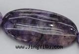 CDA306 15.5 inches 30*60mm oval dyed dogtooth amethyst beads