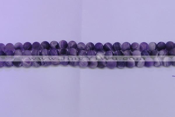 CDA351 15.5 inches 6mm round matte dogtooth amethyst beads