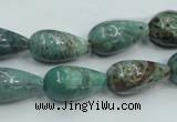 CDB08 15.5 inches 10*20mm teardrop natural new dragon blood jasper beads