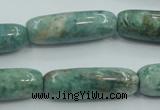 CDB09 15.5 inches 10*30mm cylinder natural new dragon blood jasper beads