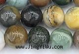 CDB111 15 inches 8mm round new dragon blood jasper beads
