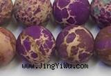 CDE1024 15.5 inches 12mm round matte sea sediment jasper beads