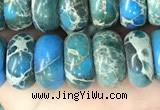 CDE1281 15.5 inches 6*10mm rondelle sea sediment jasper beads