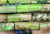 CDE1312 15.5 inches 4*13mm tube sea sediment jasper beads