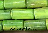 CDE1332 15.5 inches 6*12mm tube sea sediment jasper beads