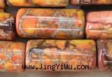 CDE1350 15.5 inches 8*16mm tube sea sediment jasper beads