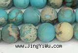 CDE1377 15.5 inches 6mm round matte sea sediment jasper beads