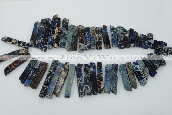 CDE1503 Top drilled 8*20mm - 10*55mm sticks sea sediment jasper beads