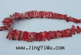 CDE1512 Top drilled 5*15mm - 6*55mm sticks sea sediment jasper beads