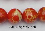 CDE2009 15.5 inches 22mm round dyed sea sediment jasper beads
