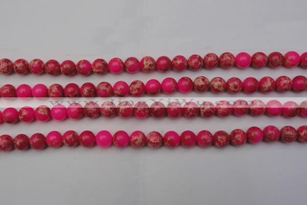 CDE2013 15.5 inches 8mm round dyed sea sediment jasper beads