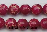 CDE2037 15.5 inches 12mm round dyed sea sediment jasper beads
