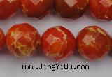 CDE2107 15.5 inches 20mm faceted round dyed sea sediment jasper beads