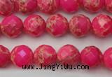 CDE2110 15.5 inches 6mm faceted round dyed sea sediment jasper beads