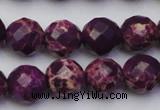 CDE2145 15.5 inches 16mm faceted round dyed sea sediment jasper beads