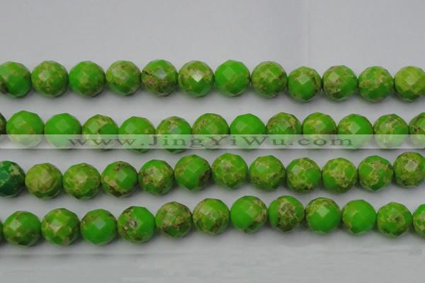 CDE2188 15.5 inches 22mm faceted round dyed sea sediment jasper beads