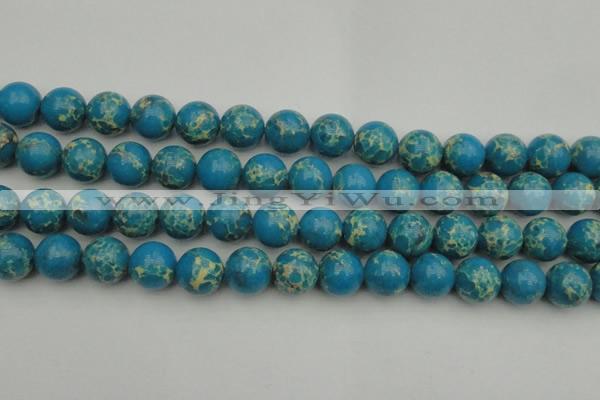 CDE2236 15.5 inches 14mm round dyed sea sediment jasper beads