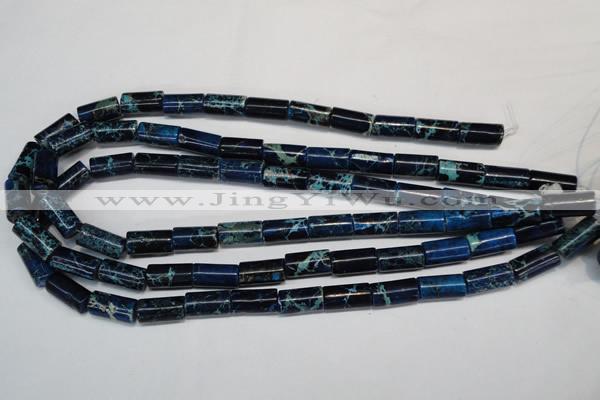 CDE228 15.5 inches 8*16mm tube dyed sea sediment jasper beads