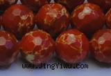 CDE2501 15.5 inches 16mm faceted round dyed sea sediment jasper beads