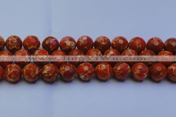 CDE2504 15.5 inches 22mm faceted round dyed sea sediment jasper beads
