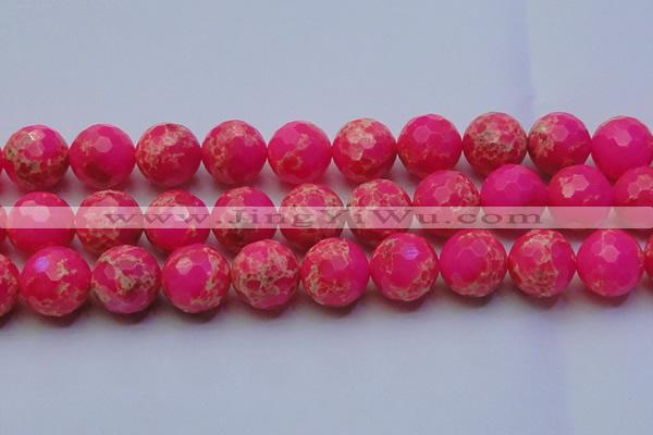 CDE2512 15.5 inches 24mm faceted round dyed sea sediment jasper beads