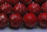 CDE2515 15.5 inches 16mm faceted round dyed sea sediment jasper beads