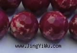 CDE2525 15.5 inches 22mm faceted round dyed sea sediment jasper beads