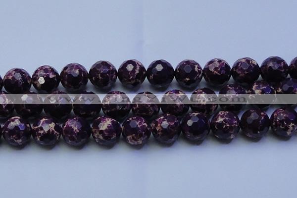 CDE2540 15.5 inches 24mm faceted round dyed sea sediment jasper beads
