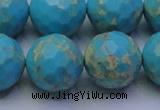 CDE2545 15.5 inches 20mm faceted round dyed sea sediment jasper beads