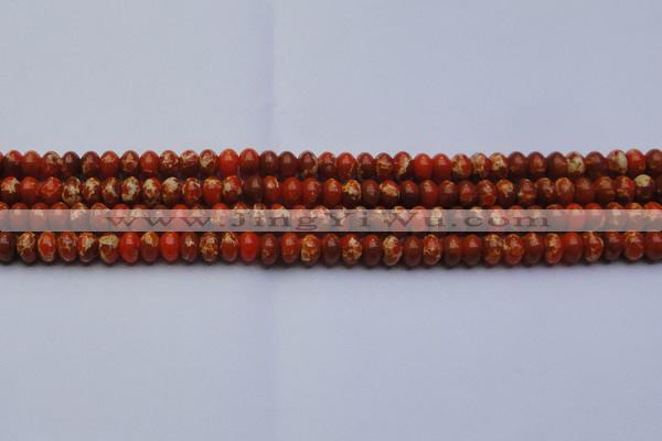 CDE2602 15.5 inches 8*12mm rondelle dyed sea sediment jasper beads