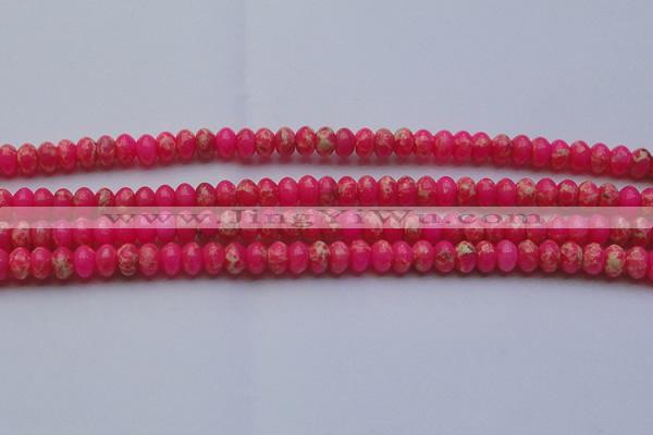 CDE2610 15.5 inches 8*12mm rondelle dyed sea sediment jasper beads