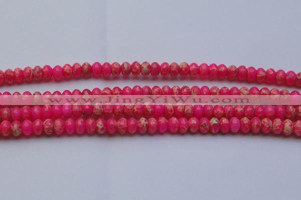 CDE2611 15.5 inches 10*14mm rondelle dyed sea sediment jasper beads