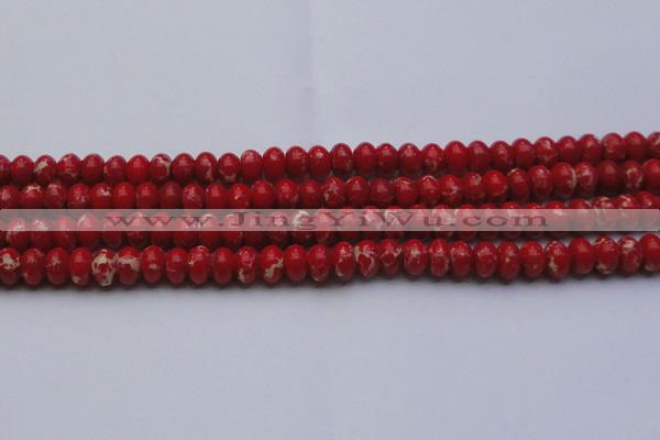 CDE2620 15.5 inches 12*16mm rondelle dyed sea sediment jasper beads