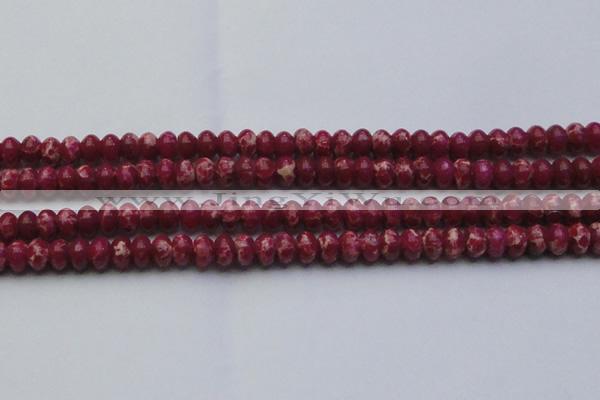 CDE2627 15.5 inches 10*14mm rondelle dyed sea sediment jasper beads
