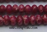 CDE2628 15.5 inches 12*16mm rondelle dyed sea sediment jasper beads