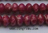 CDE2629 15.5 inches 13*18mm rondelle dyed sea sediment jasper beads
