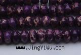 CDE2632 15.5 inches 5*8mm rondelle dyed sea sediment jasper beads
