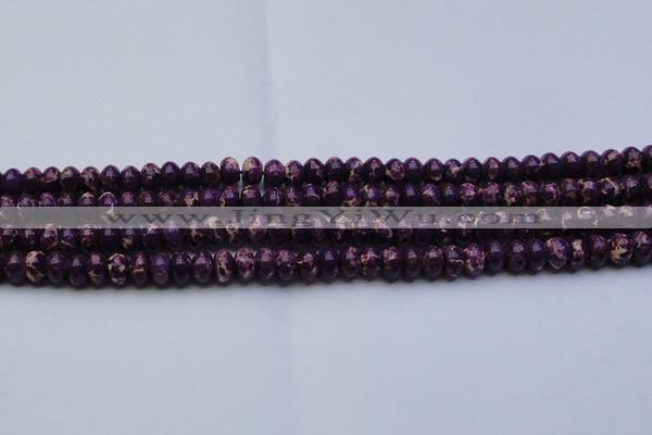 CDE2634 15.5 inches 8*12mm rondelle dyed sea sediment jasper beads