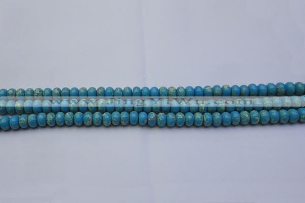 CDE2648 15.5 inches 5*8mm rondelle dyed sea sediment jasper beads