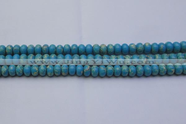 CDE2651 15.5 inches 10*14mm rondelle dyed sea sediment jasper beads