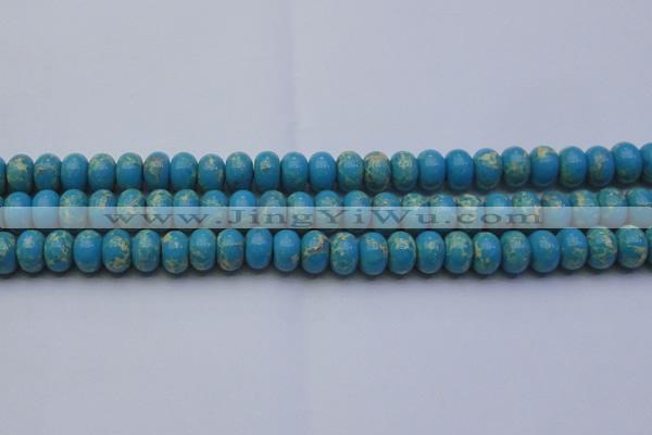 CDE2652 15.5 inches 12*16mm rondelle dyed sea sediment jasper beads