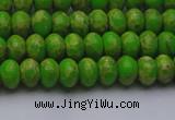CDE2656 15.5 inches 5*8mm rondelle dyed sea sediment jasper beads